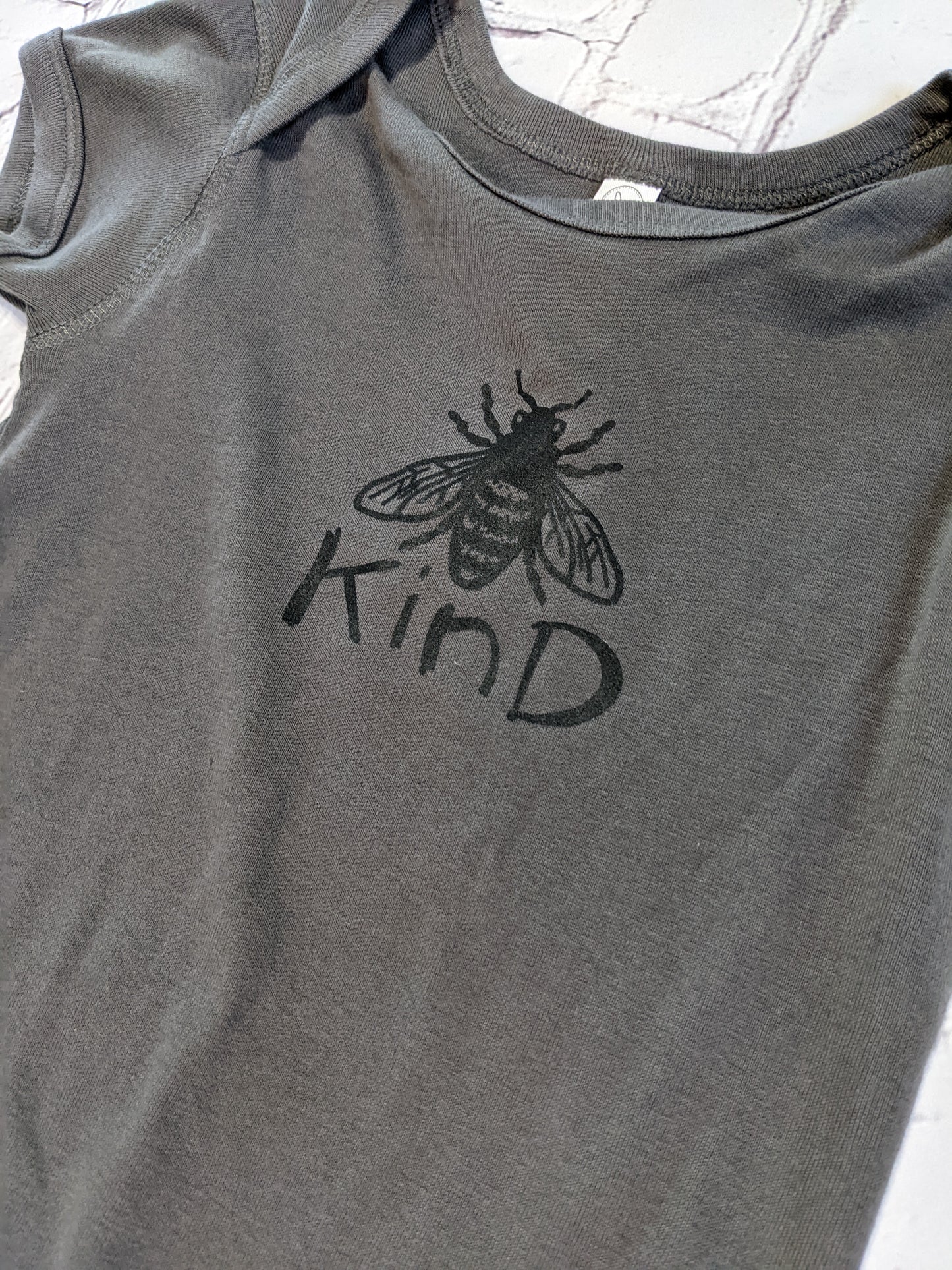 Bee Kind -Grey onesie